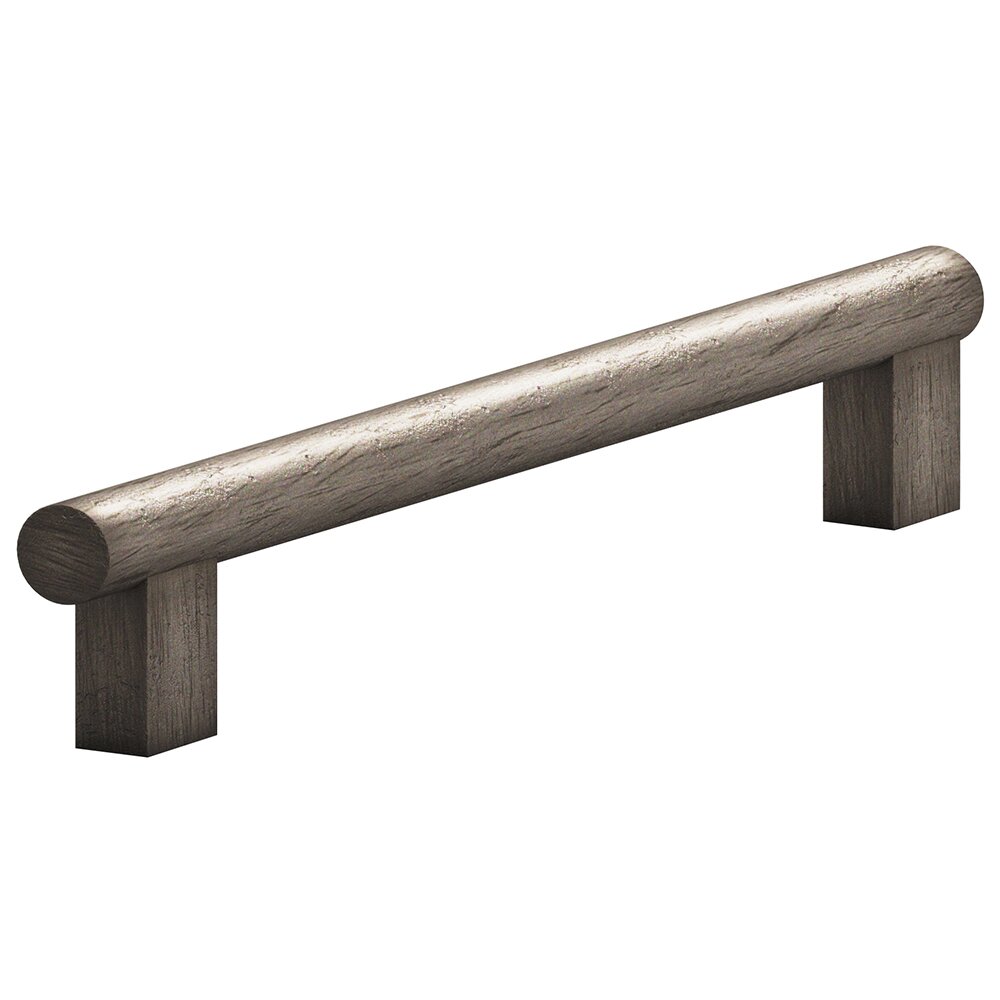 6" Centers Rectangular Post Bar Pull in Distressed Pewter