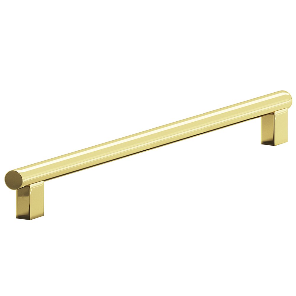 8" Centers Rectangular Post Bar Appliance/Oversized Pull in Polished Brass