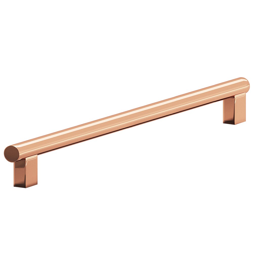 8" Centers Rectangular Post Bar Appliance/Oversized Pull in Polished Copper