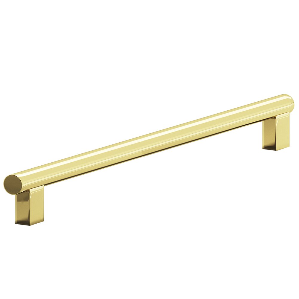 10" Centers Rectangular Post Bar Appliance/Oversized Pull in Polished Brass