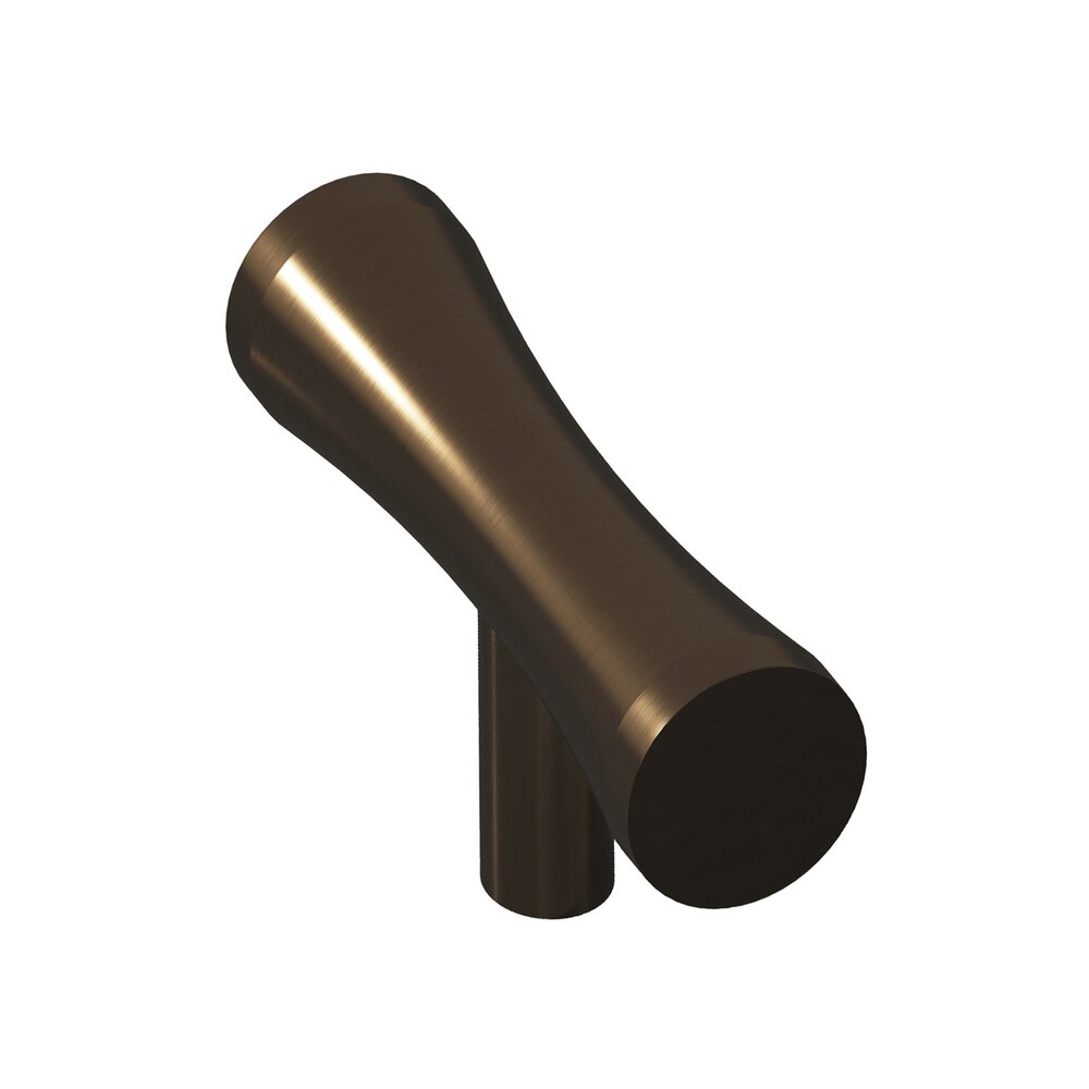 2" Long Knob in Unlacquered Oil Rubbed Bronze