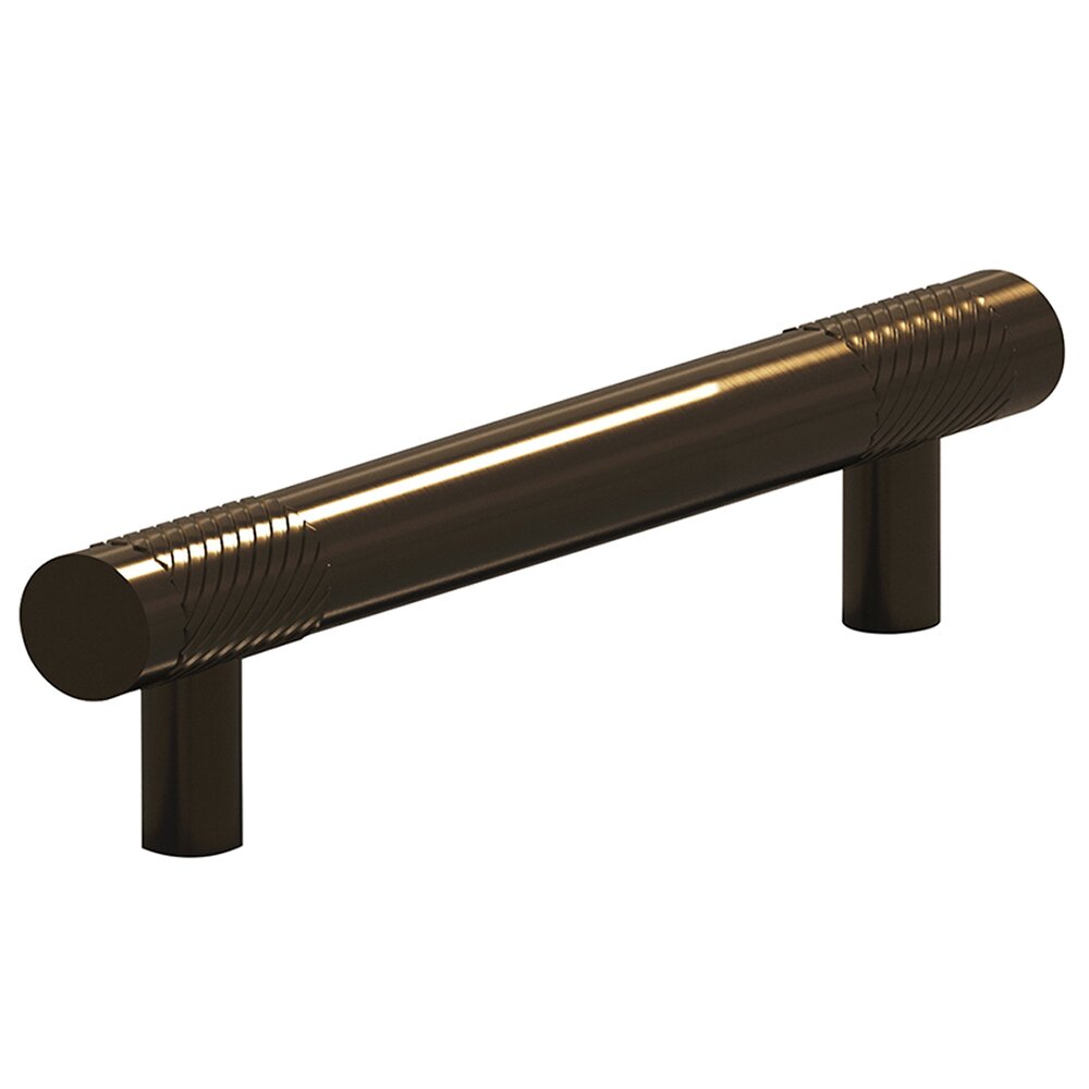4" Centers Single Knurl Bands Pull in Oil Rubbed Bronze