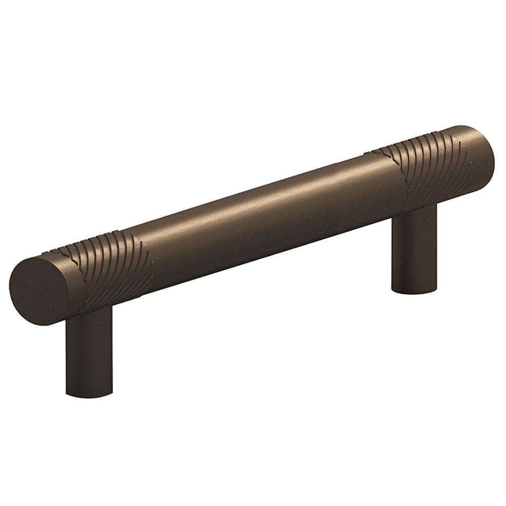 4" Centers Single Knurl Bands Pull in Heritage Bronze