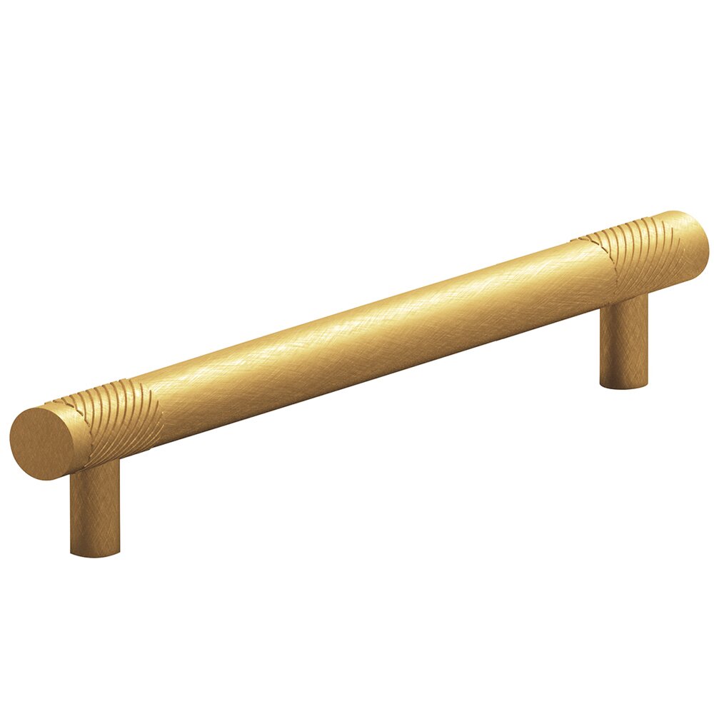 8" Centers Single Knurl Bands Appliance/Oversized Pull in Weathered Brass
