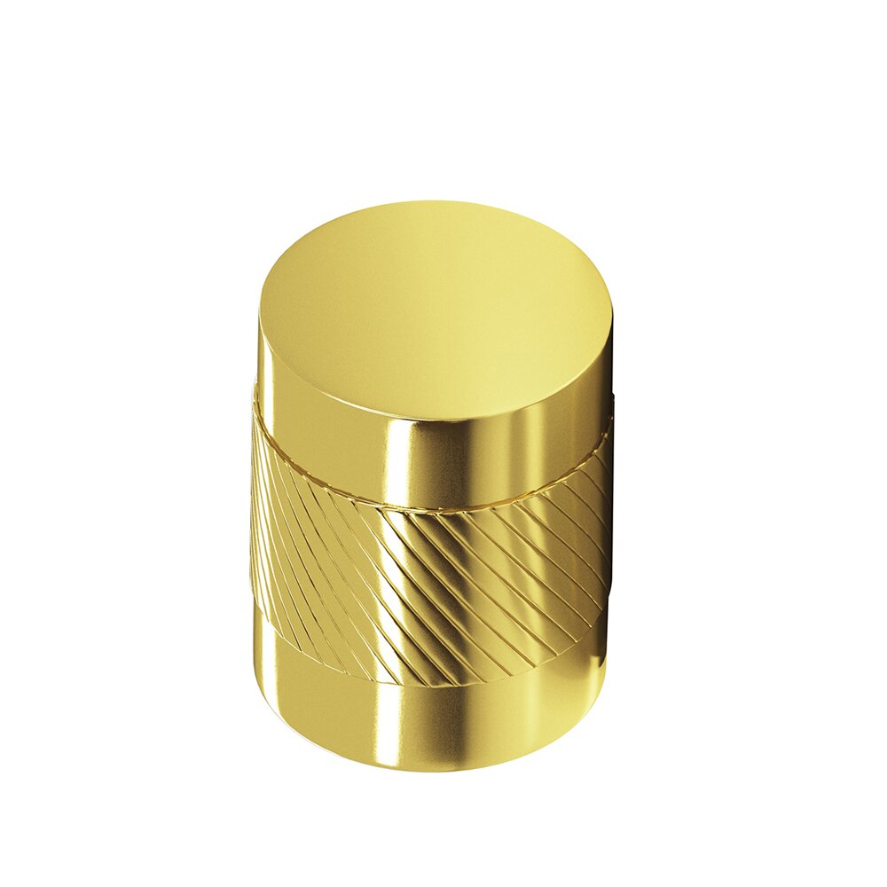 3/4" Diameter Single Knurl Knob in French Gold