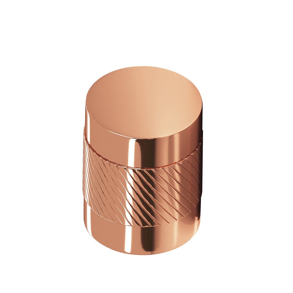 3/4" Diameter Single Knurl Knob in Polished Copper