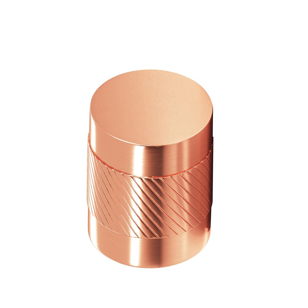 3/4" Diameter Single Knurl Knob in Satin Copper