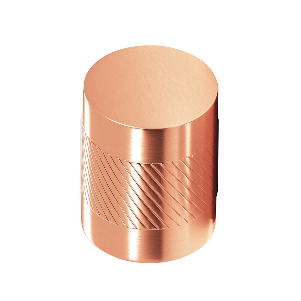 1" Diameter Single Knurl Knob in Satin Copper