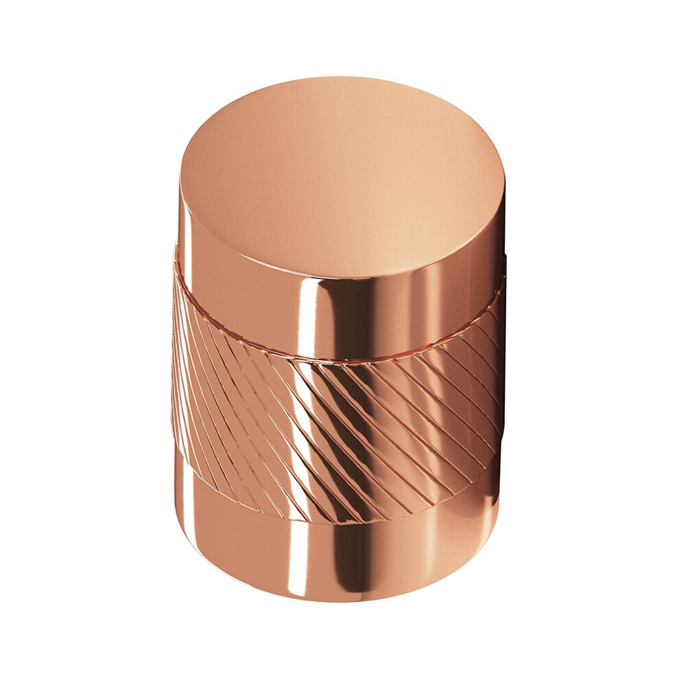 1 1/4" Diameter Single Knurl Knob in Polished Copper