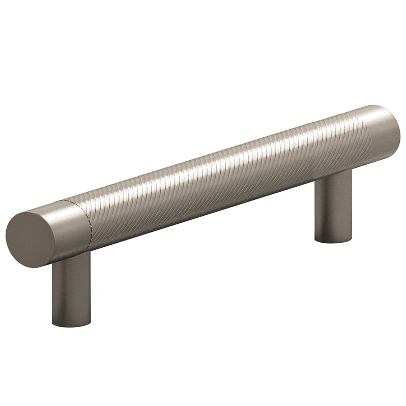 4" Centers Single Knurl Pull in Matte Pewter