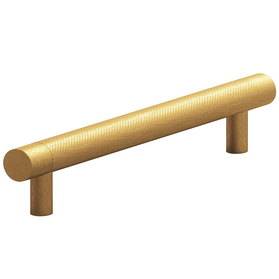 5/8" Diameter Pull Full Single Knurl 6" Centers in Weathered Brass