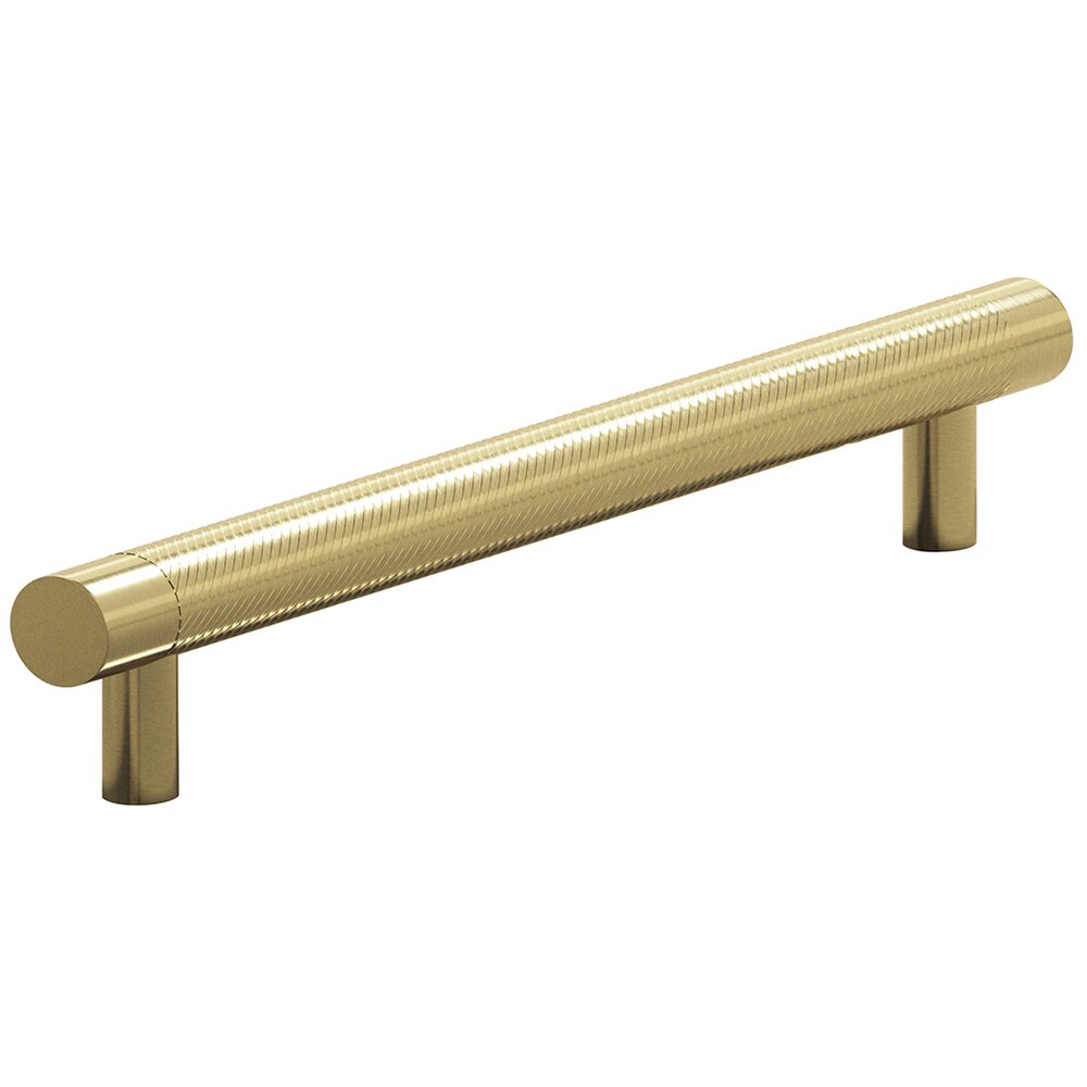 8" Centers Full Single Knurl Appliance/Oversized Pull in Antique Brass