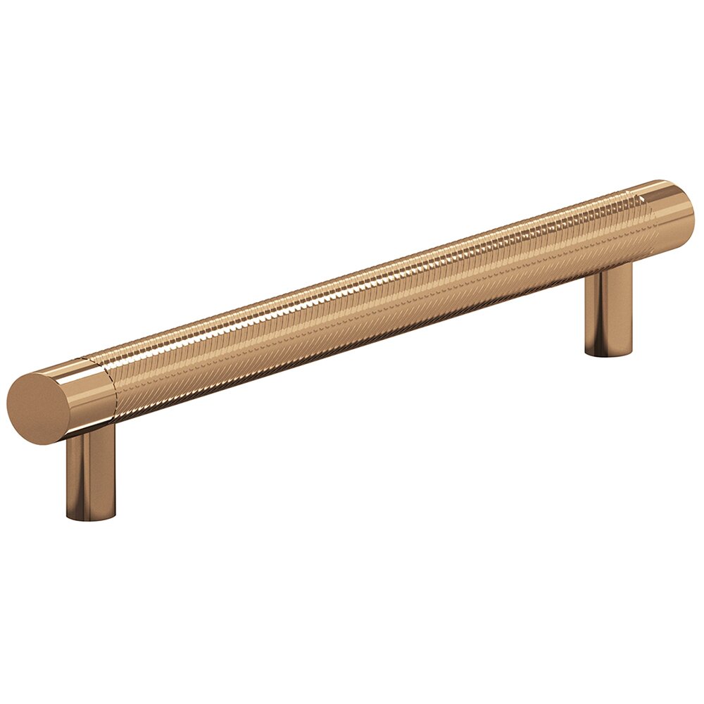 8" Centers Full Single Knurl Appliance/Oversized Pull in Polished Bronze