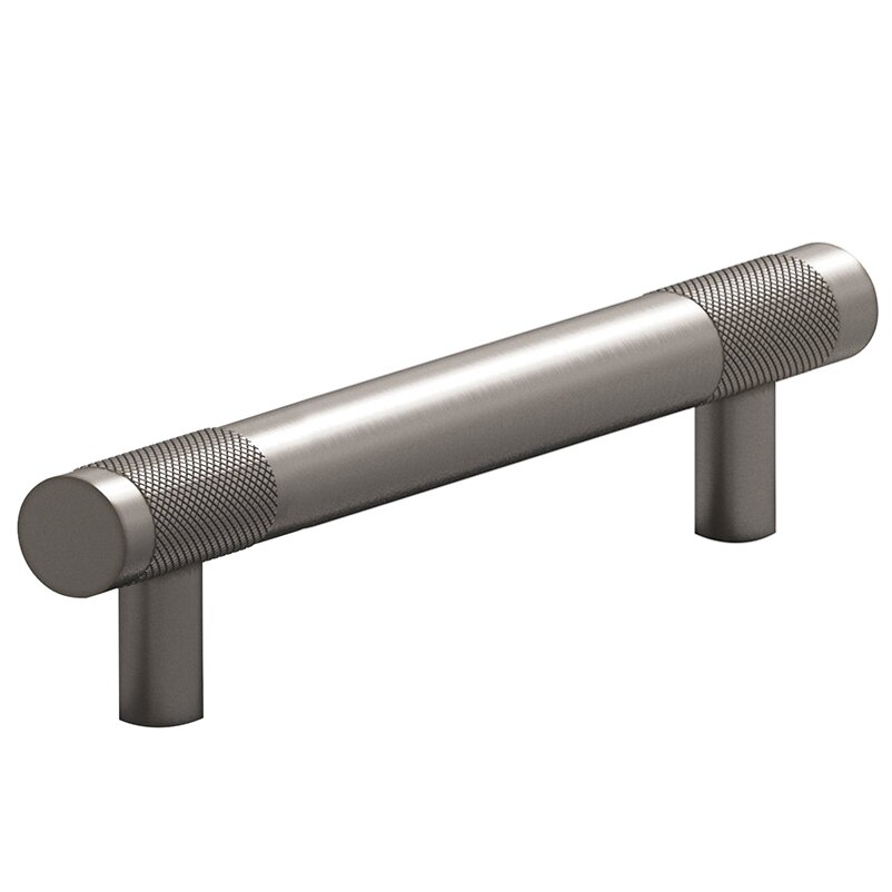 4" Centers Diamond Knurl Pull in Pewter