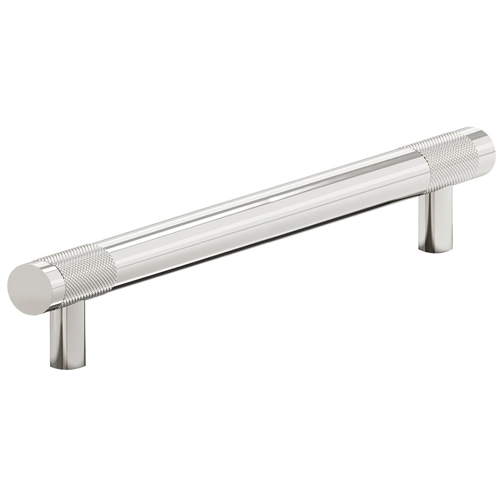 8" Centers Full Diamond Knurl Appliance/Oversized Pull in Polished Nickel