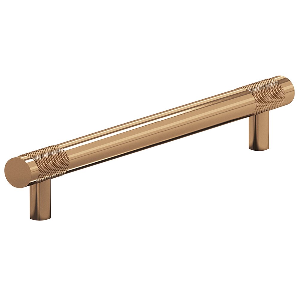 8" Centers Full Diamond Knurl Appliance/Oversized Pull in Polished Bronze