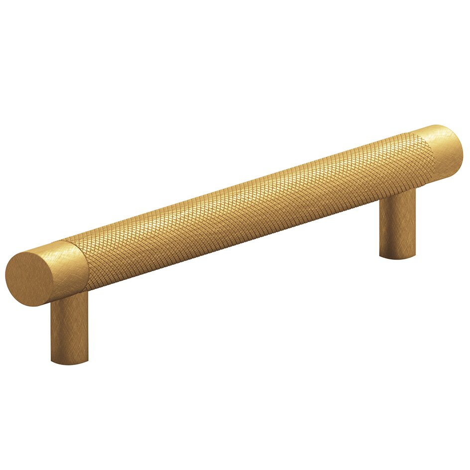 6" Centers Diamond Knurl Pull in Weathered Brass