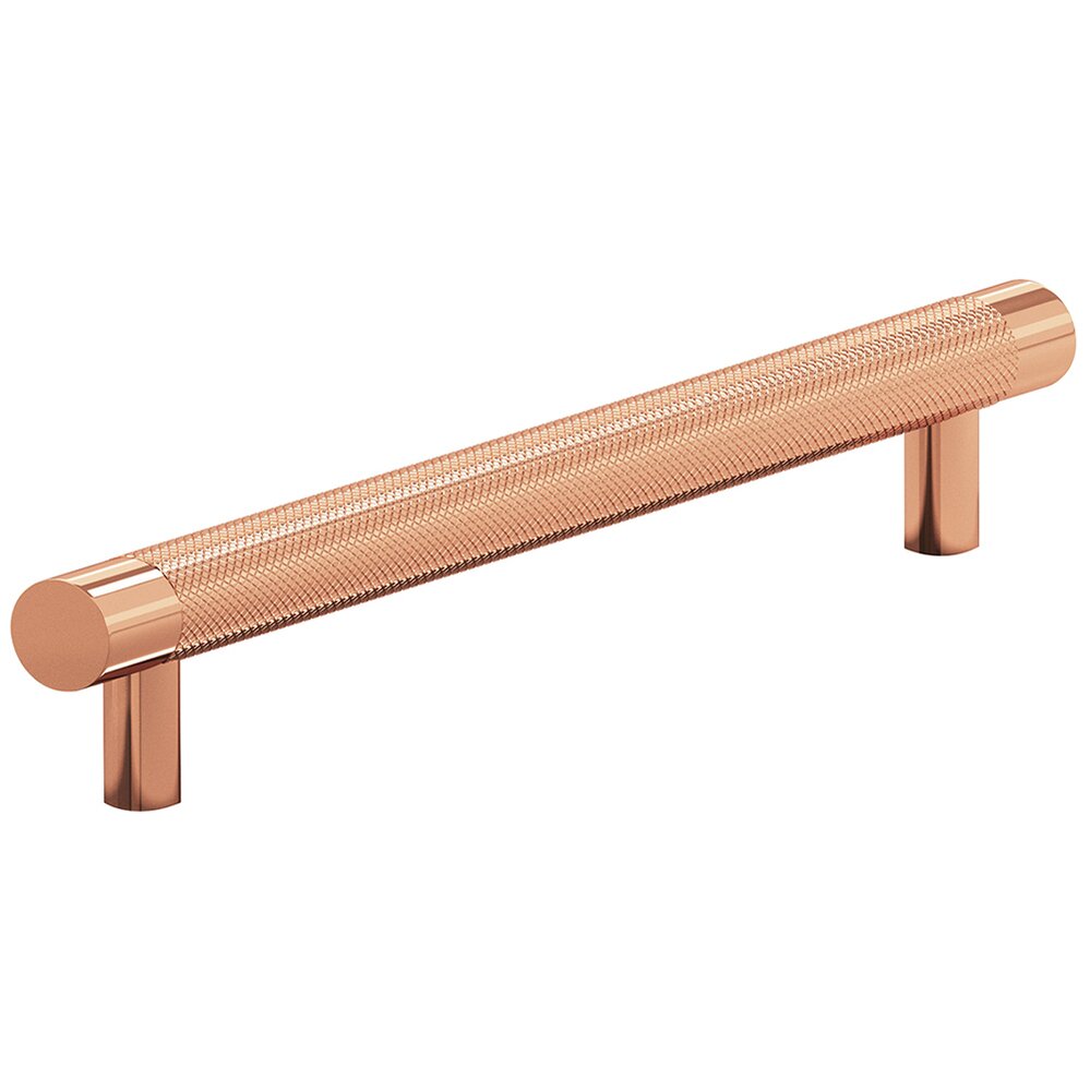 8" Centers Diamond Knurl Appliance/Oversized Pull in Polished Copper