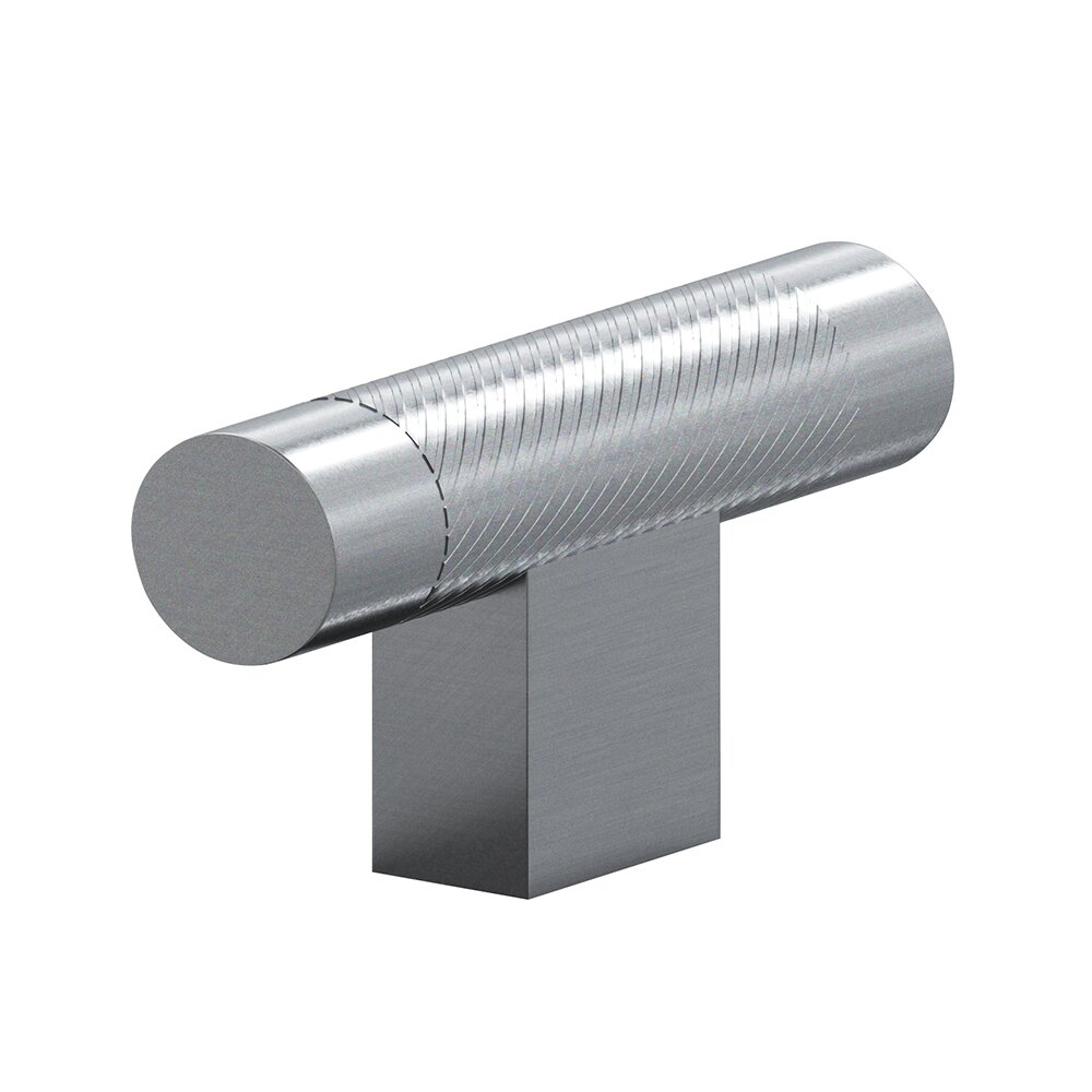 1/2" T Cabinet Knob Hand Finished in Satin Chrome