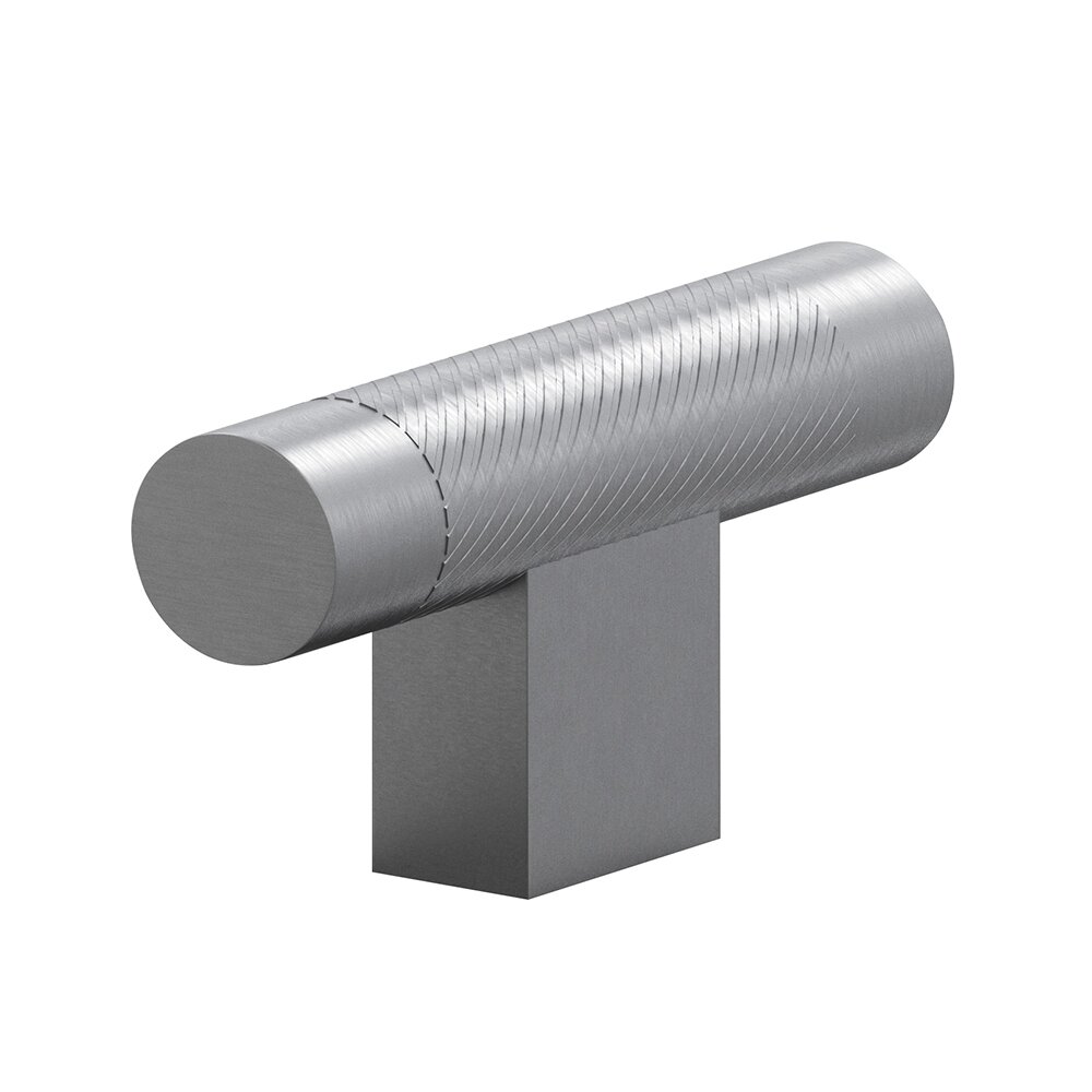 1/2" T Cabinet Knob Hand Finished in Matte Satin Chrome