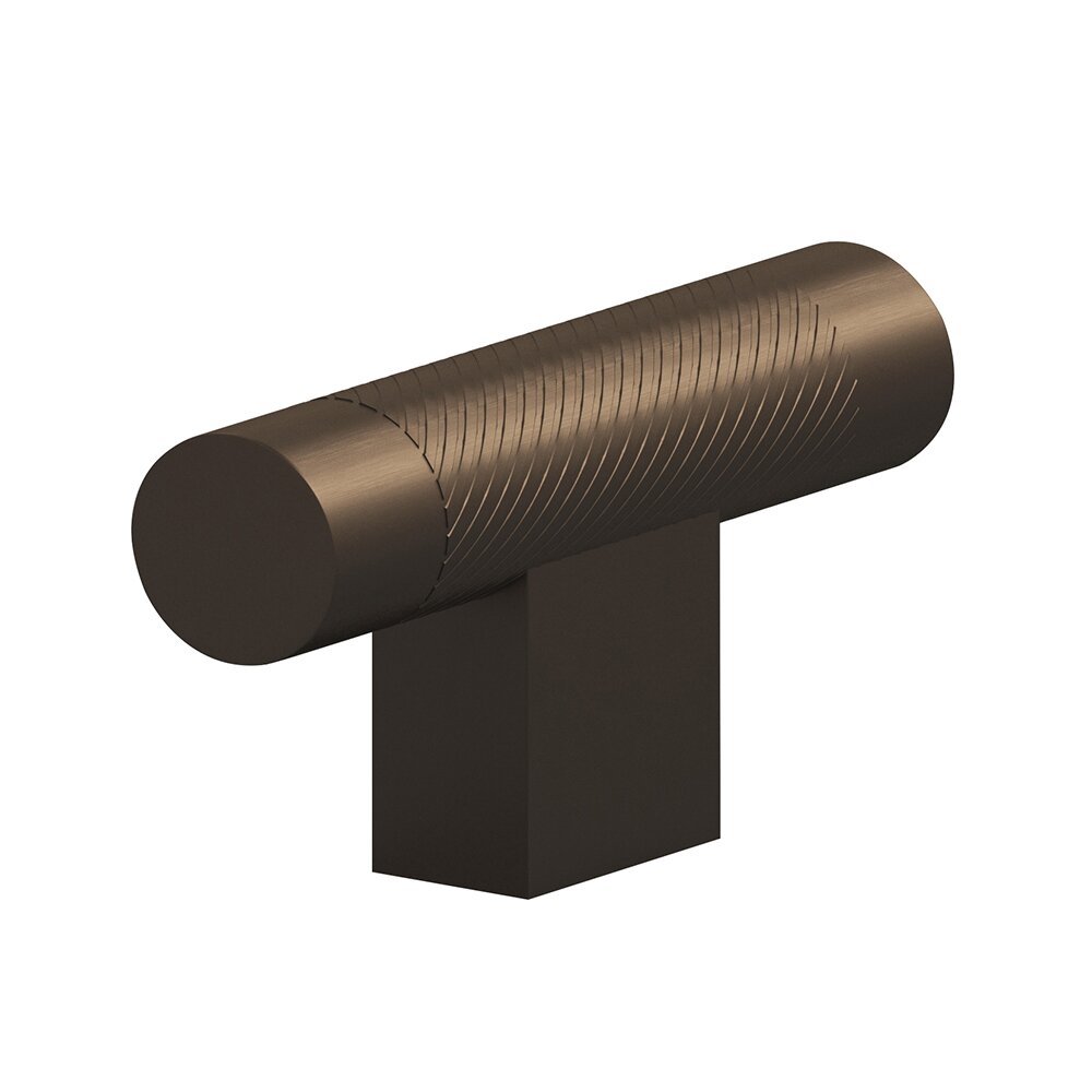 1/2" T Cabinet Knob Hand Finished in Heritage Bronze
