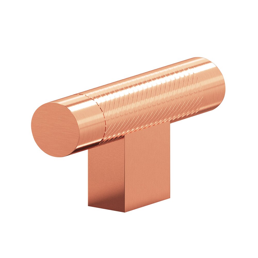 1/2" T Cabinet Knob Hand Finished in Satin Copper