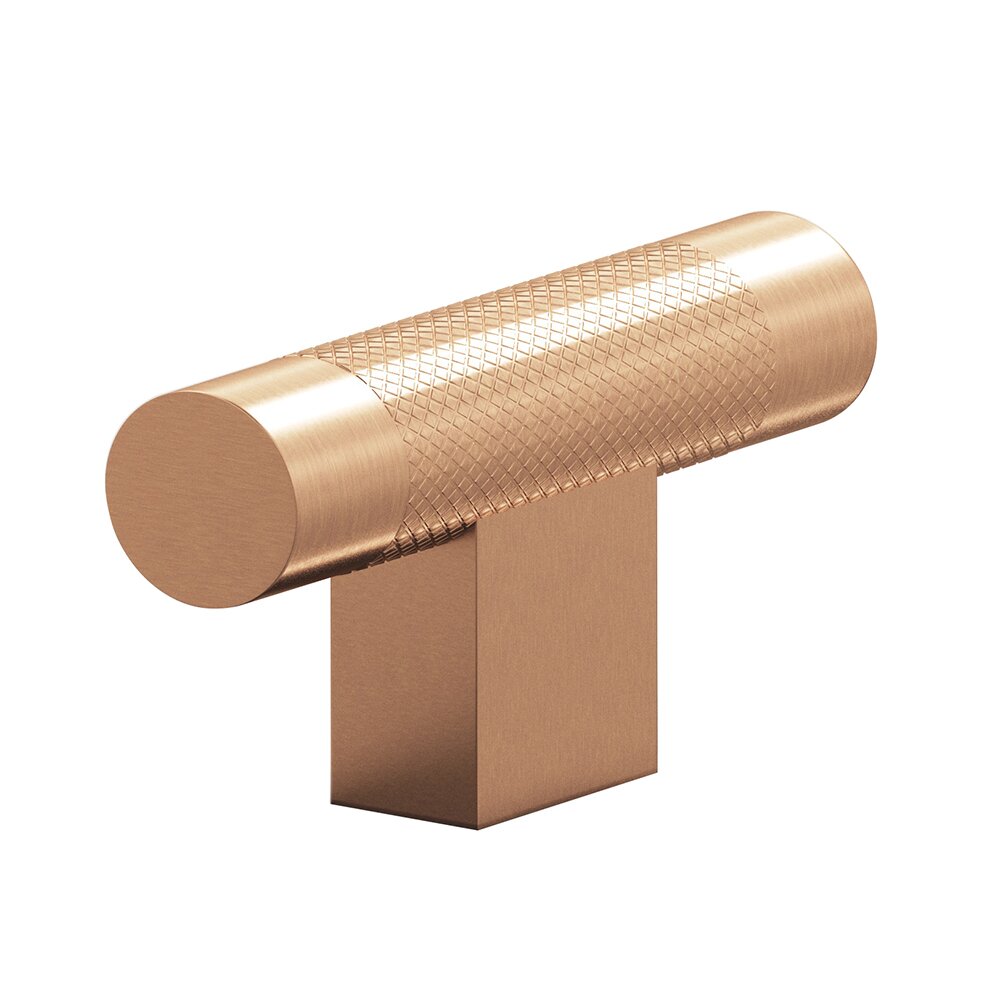 1/2" T Cabinet Knob Hand Finished in Satin Bronze