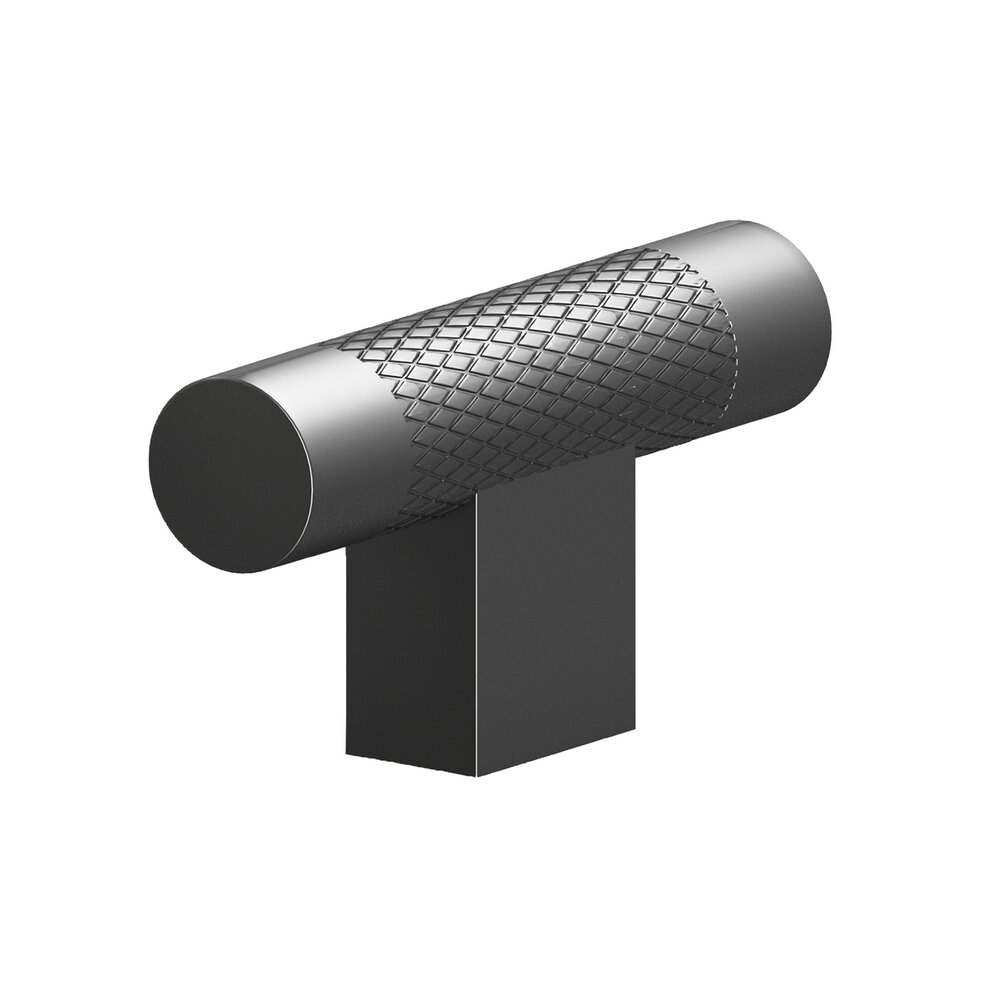 1/2" T Cabinet Knob Hand Finished in Matte Graphite