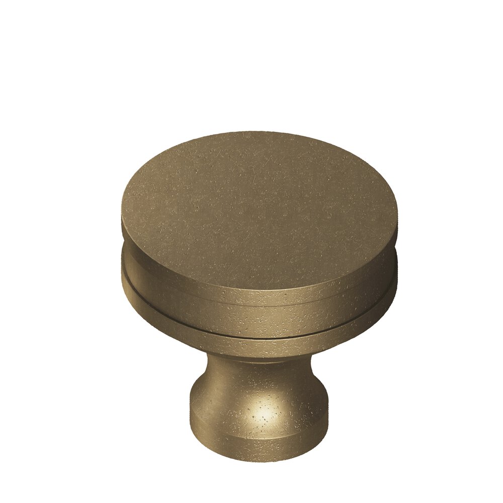 1" Diameter Round Smooth Sandwich Cabinet Knob In Distressed Oil Rubbed Bronze