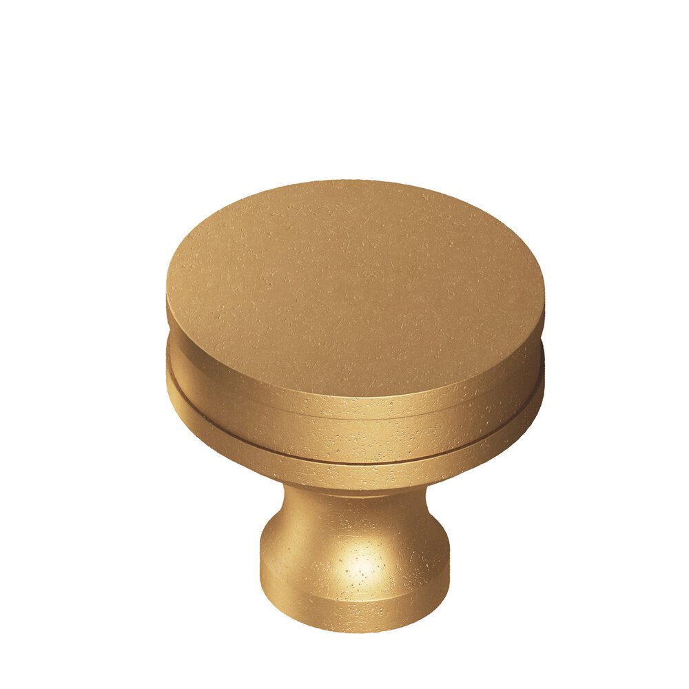 1" Diameter Round Smooth Sandwich Cabinet Knob In Distressed Light Statuary Bronze
