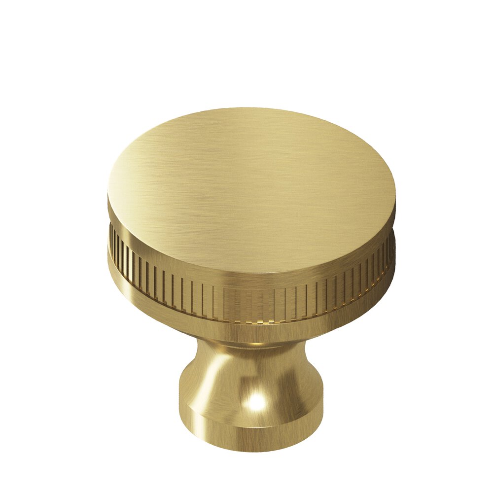 1.25" Diameter Round Coined Sandwich Cabinet Knob In Antique Brass