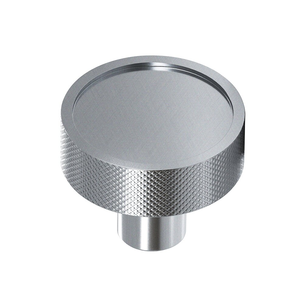 1 1/4" Cabinet Knob Hand Finished in Satin Chrome