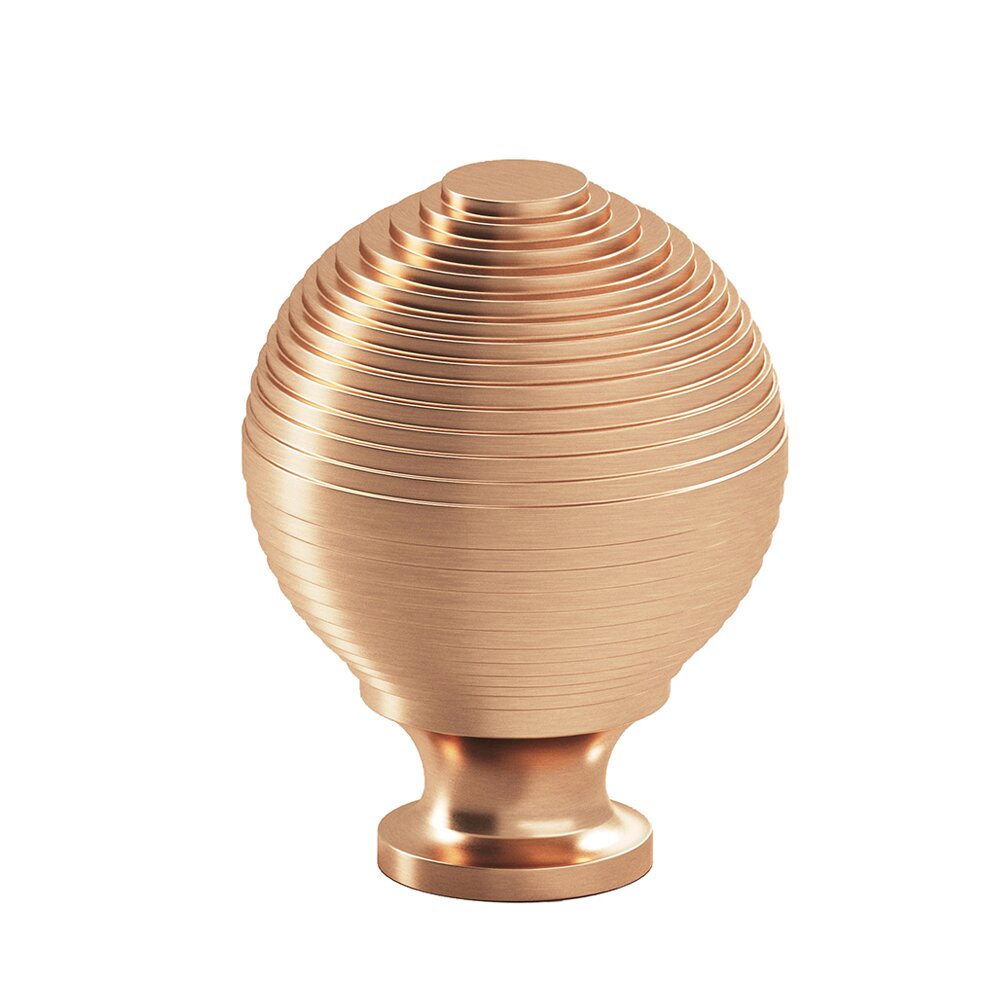 1 1/4" Beehive Cabinet Knob Hand Finished in Satin Bronze
