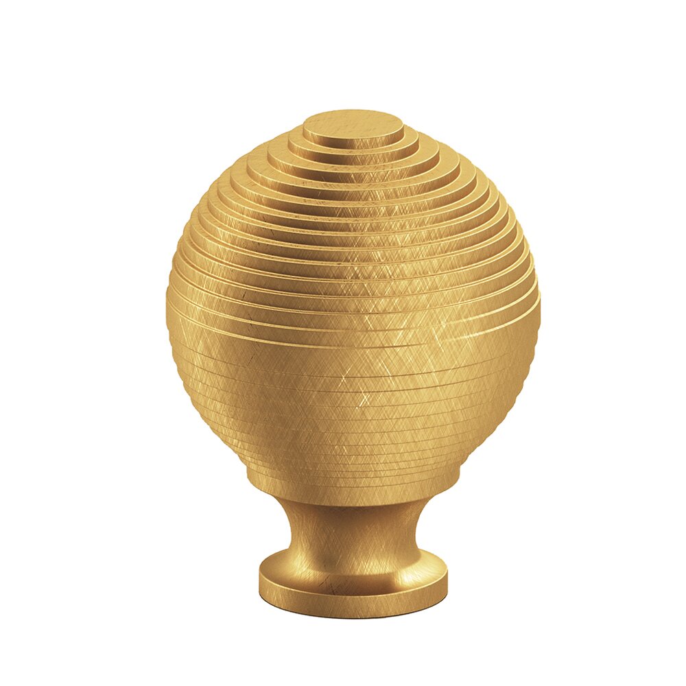 1 1/4" Beehive Cabinet Knob Hand Finished in Weathered Brass