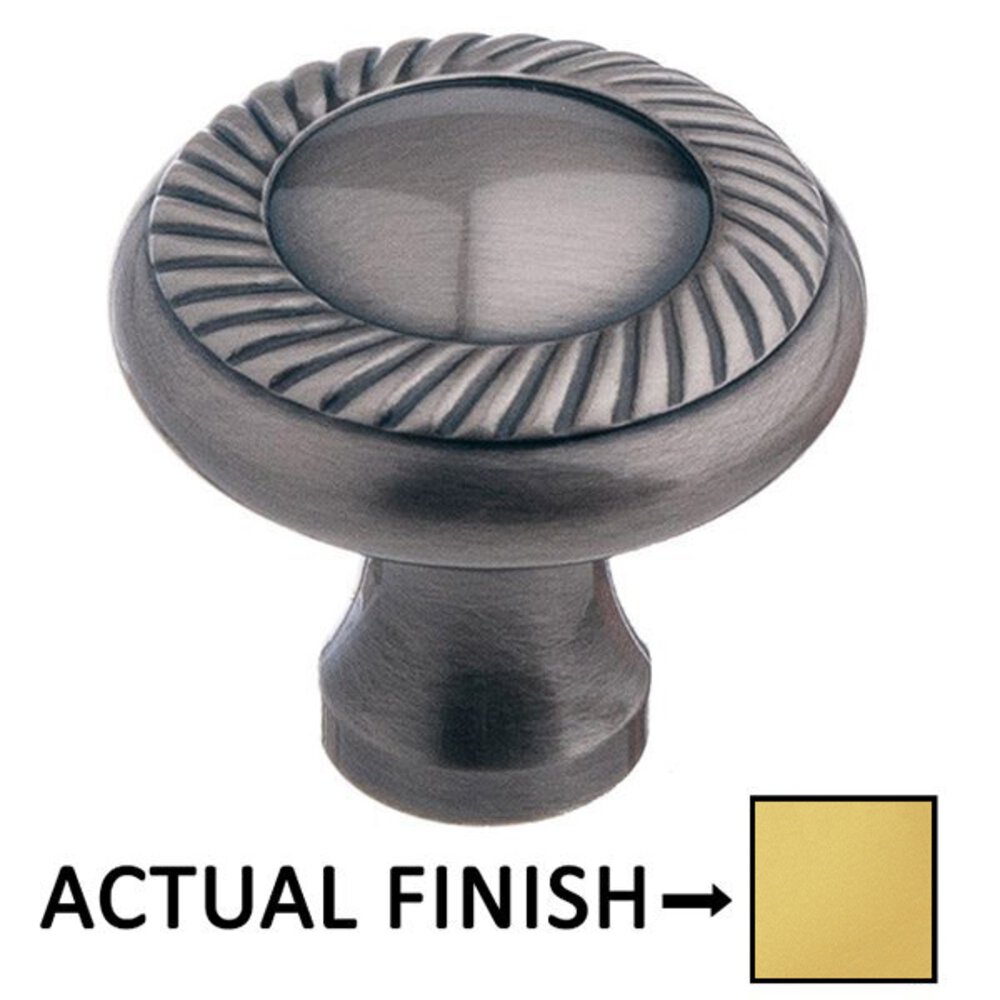 1 1/4" Rope Knob in Frost Brass