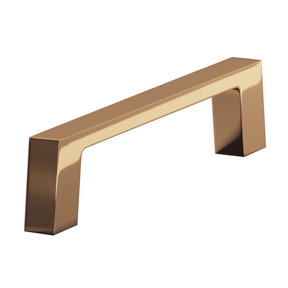 3 1/2" Centers Cabinet Pull Hand Finished in Polished Bronze