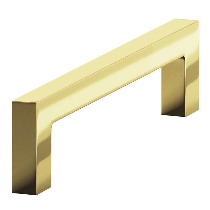 2" Centers Slim Euro Pull in Polished Brass