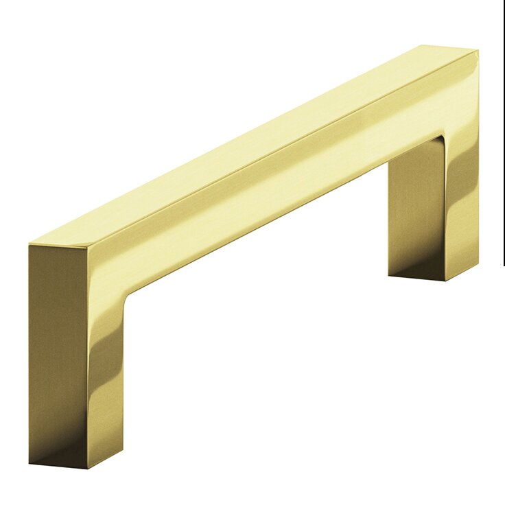2" Centers Slim Euro Pull in Polished Brass Unlacquered