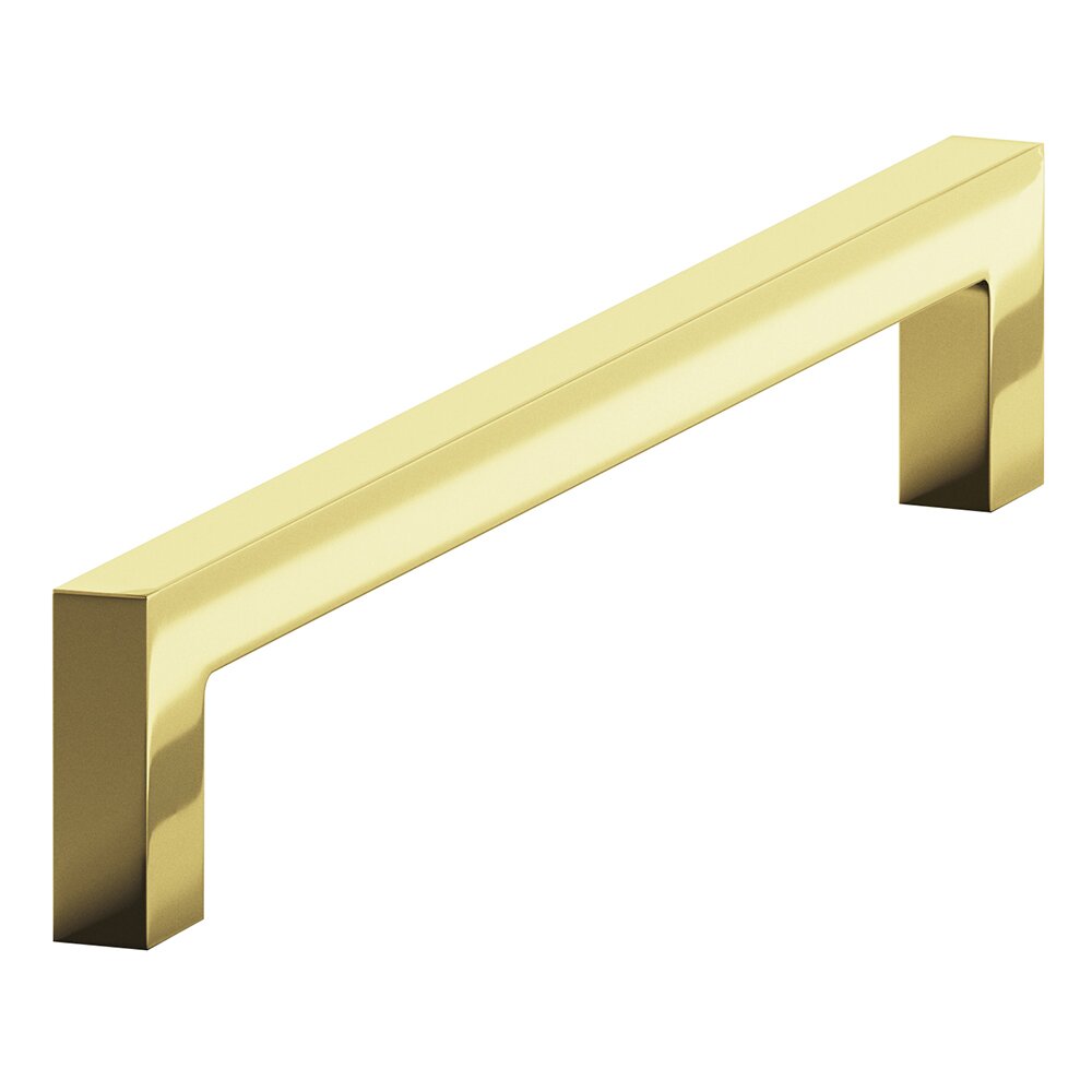 5" Centers Cabinet Pull Hand Finished in Polished Brass