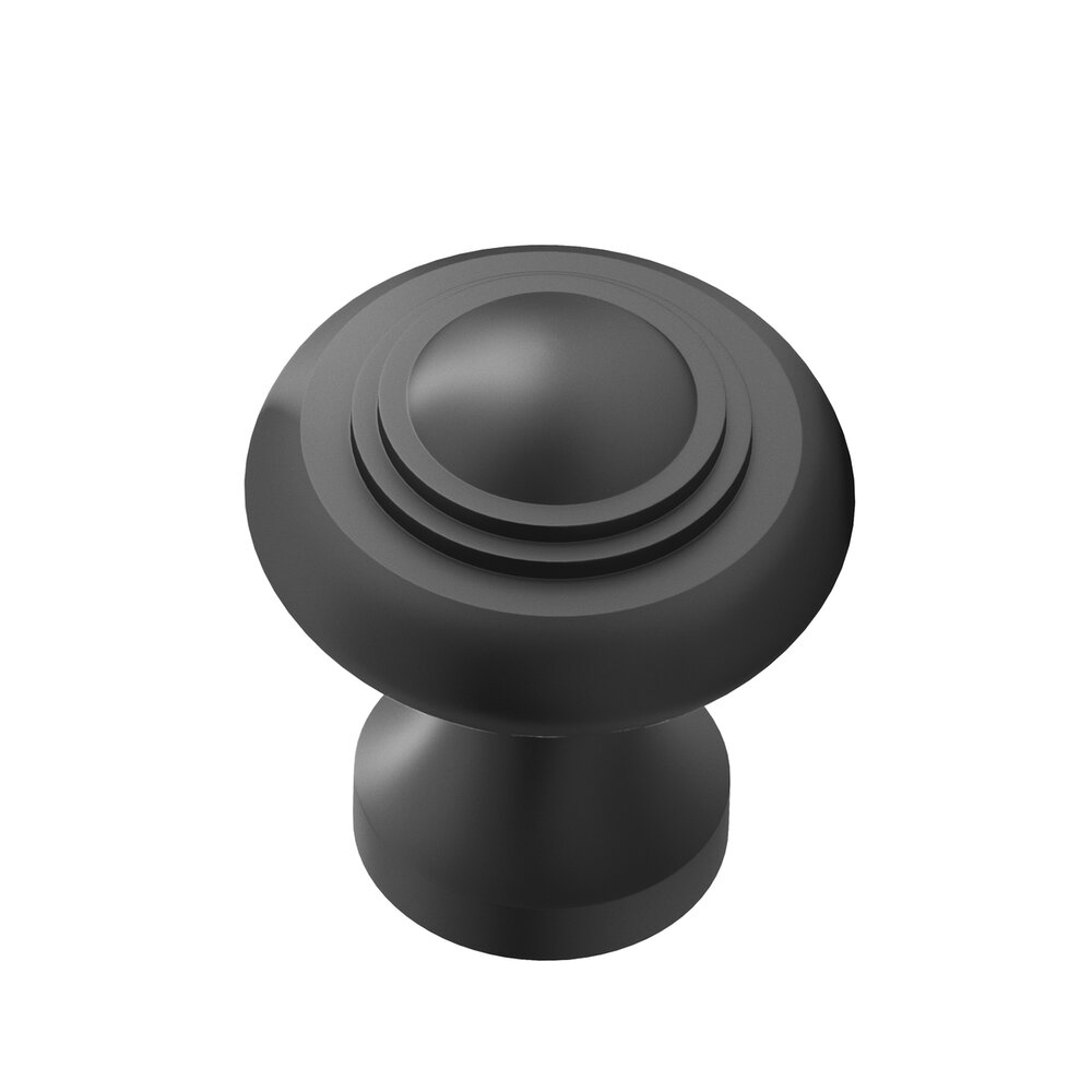 1 3/8" Diameter Medium Button Knob in Matte Graphite