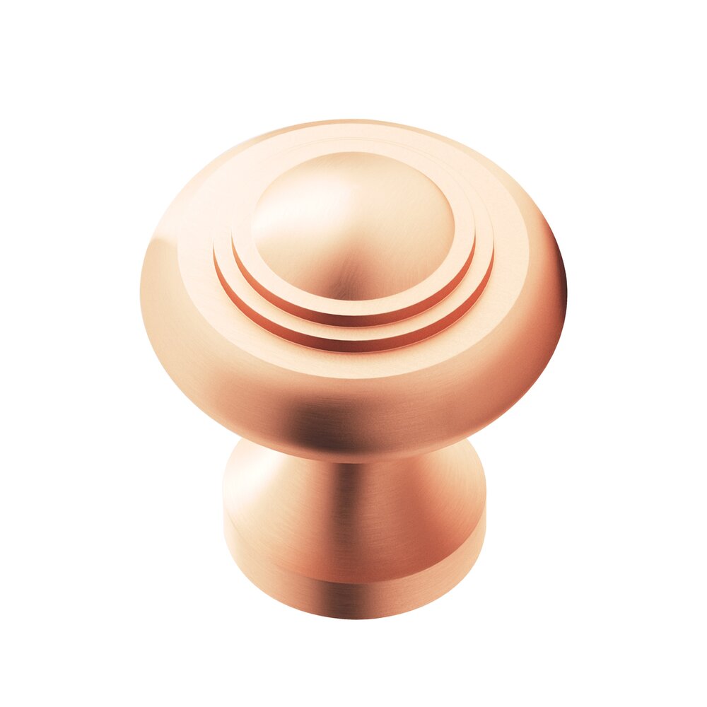 1 1/2" Diameter Large Button Knob in Matte Satin Copper