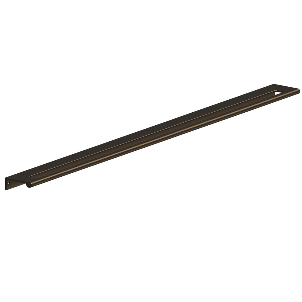 24" Centers 26" Overall Edge Pull With Fully-Rounded Lip And Center Coutout In Oil Rubbed Bronze