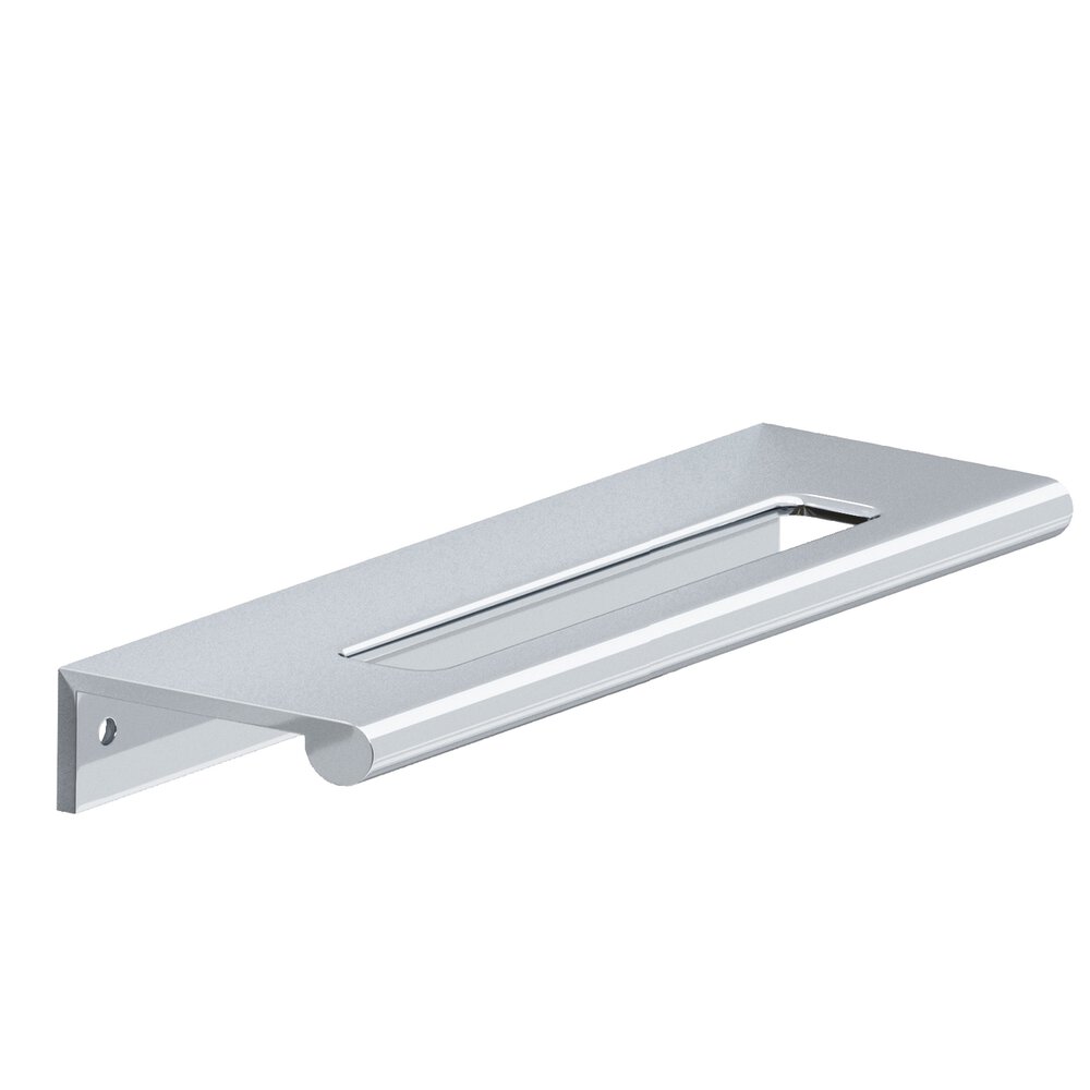 3" Centers 4" Overall Edge Pull With Fully-Rounded Lip And Center Coutout In Polished Chrome