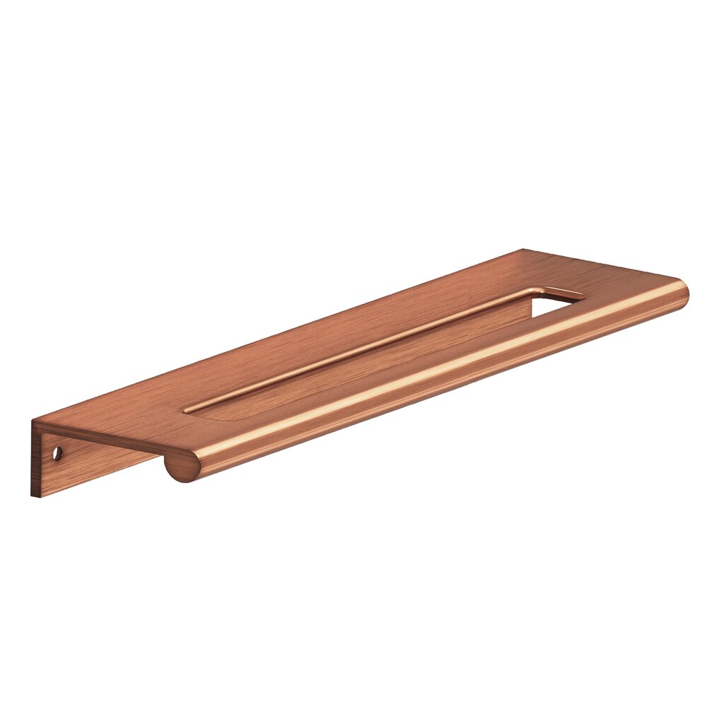 5" Centers 6" Overall Edge Pull With Fully-Rounded Lip And Center Coutout In Antique Copper
