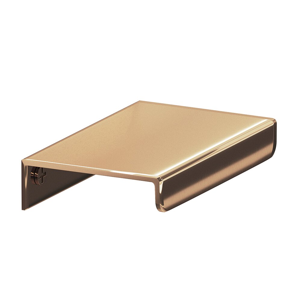 2 1/2" Long Over The Drawer Edge Pull in Polished Bronze