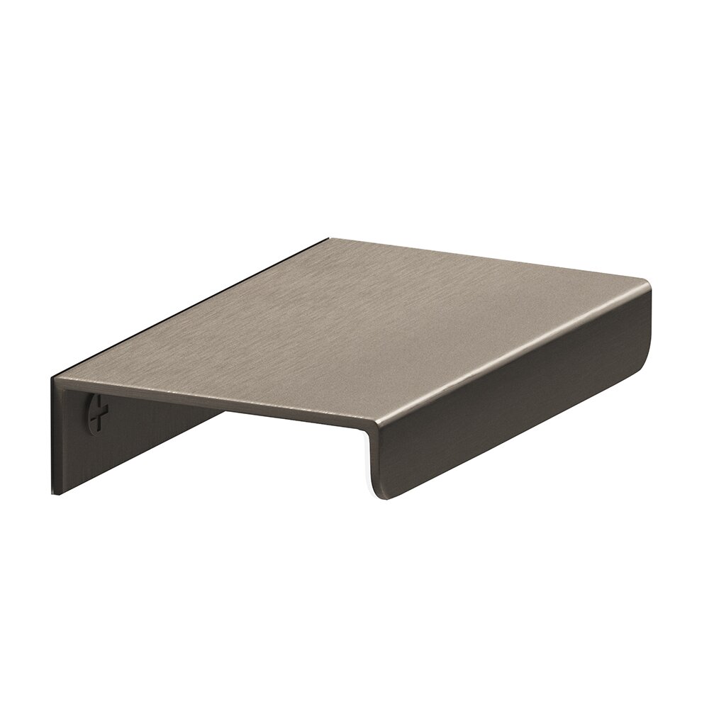 2 1/2" Long Over The Drawer Edge Pull in Matte Pewter