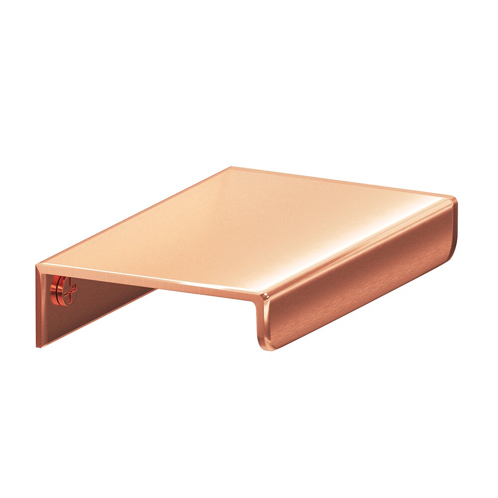 2 1/2" Long Over The Drawer Edge Pull in Satin Copper