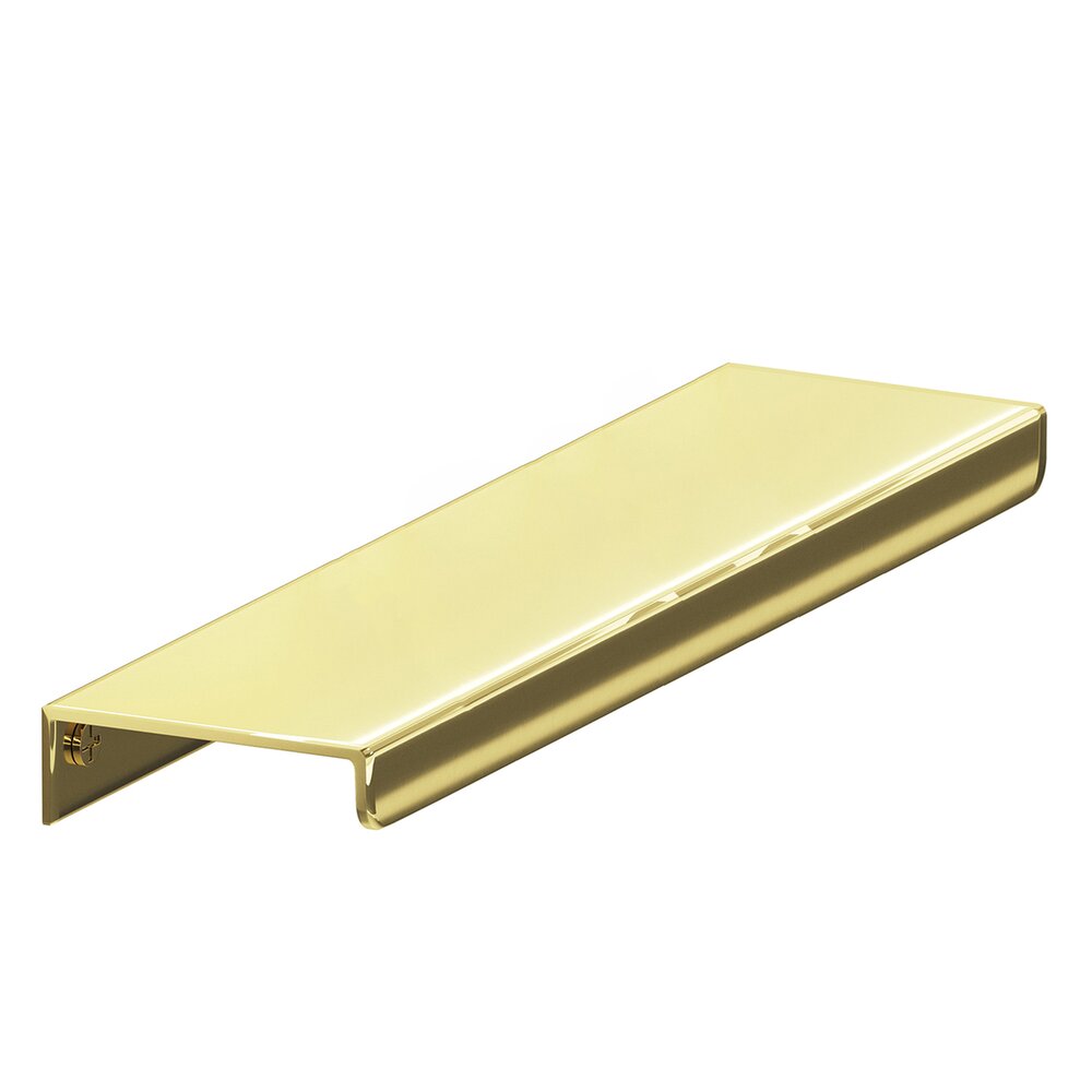 6" Long Top Mount Edge Pull in Polished Brass