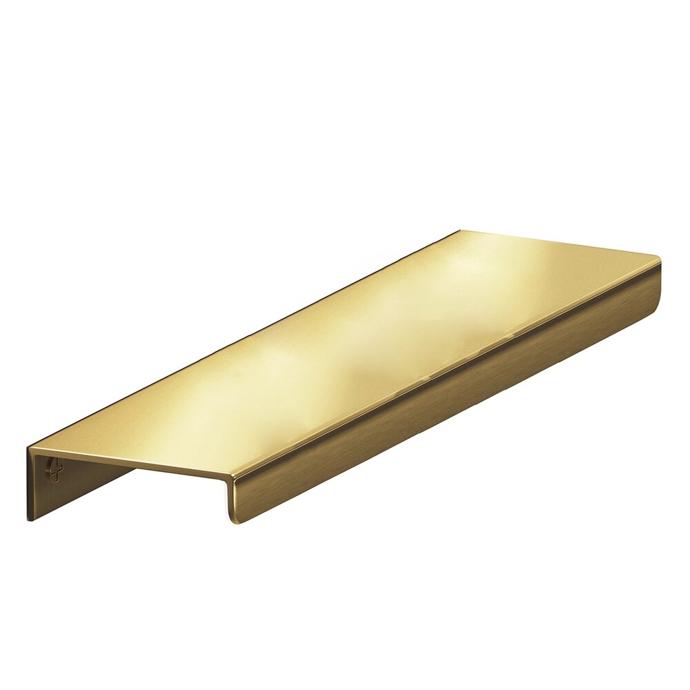 6" Long Over The Drawer Edge Pull in Satin Brass