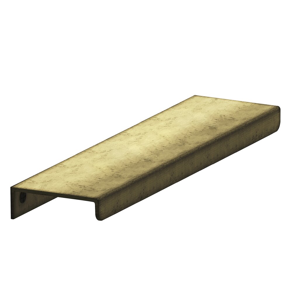 6" Long Top Mount Edge Pull in Distressed Antique Brass